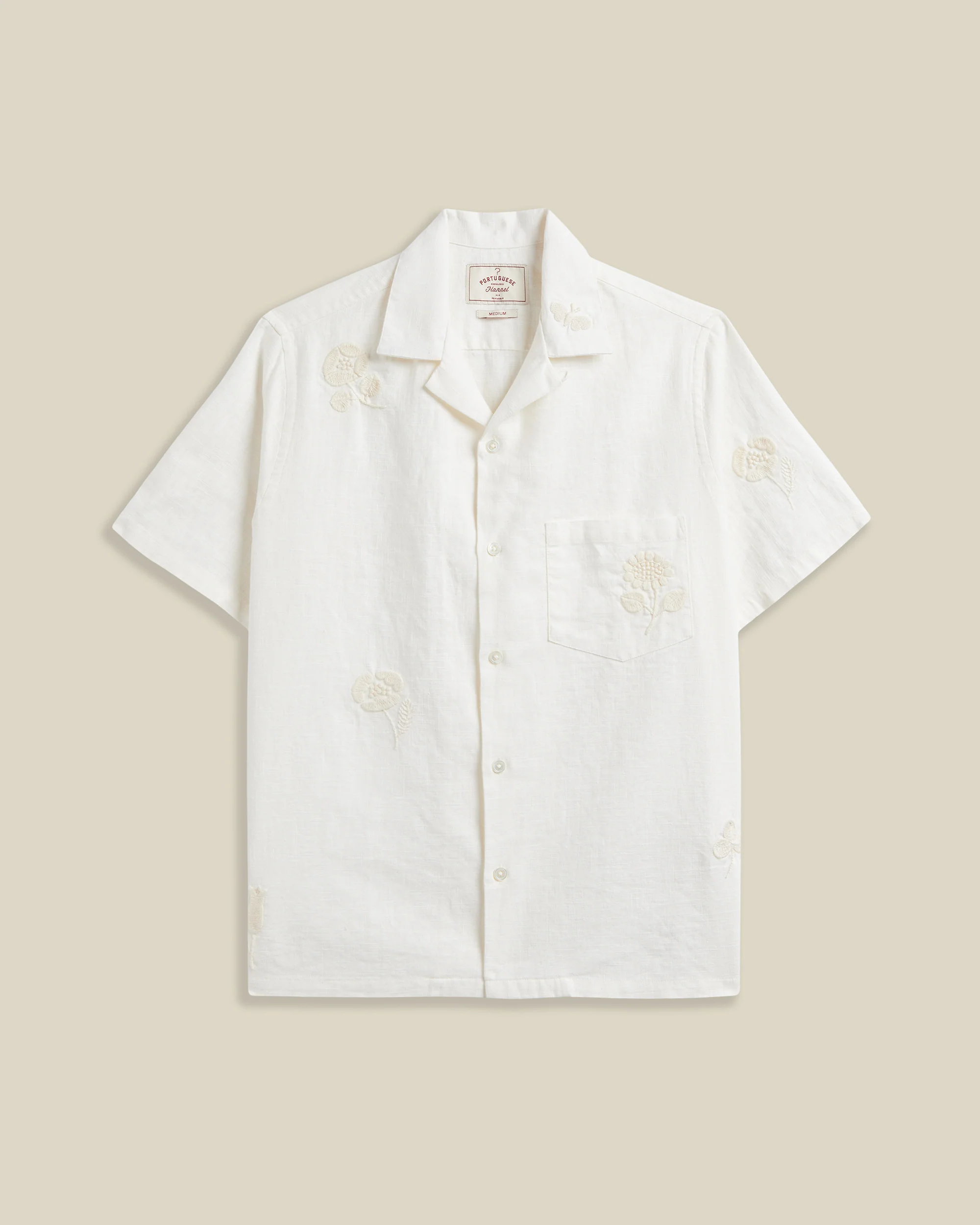 EMBROIDERY NATURE RAMIE - ECRU