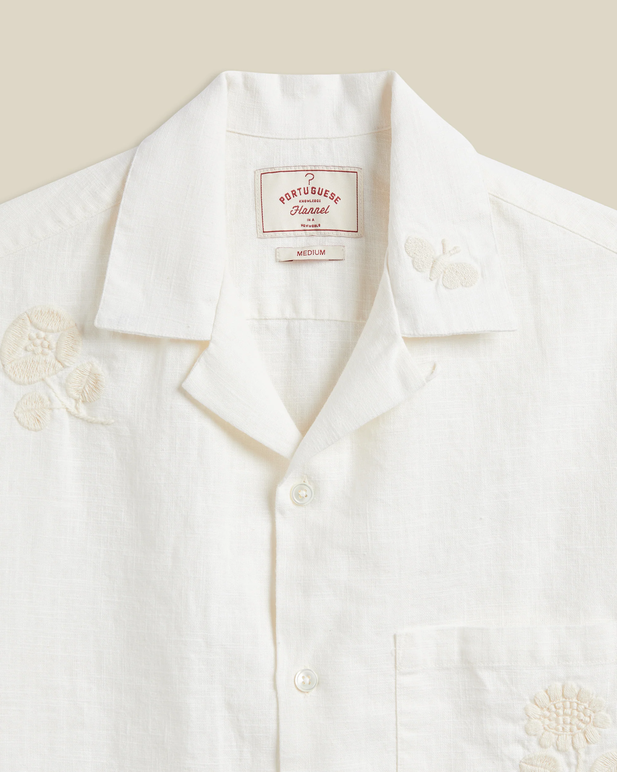 EMBROIDERY NATURE RAMIE - ECRU - Image 2